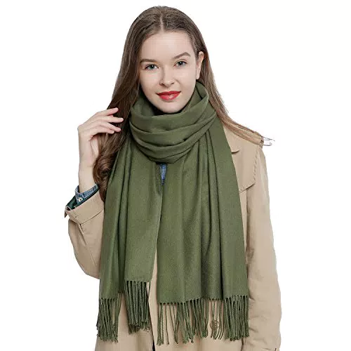 DonDon Wollschal Damen Winter Schal warm und weich, 185 x 65 cm