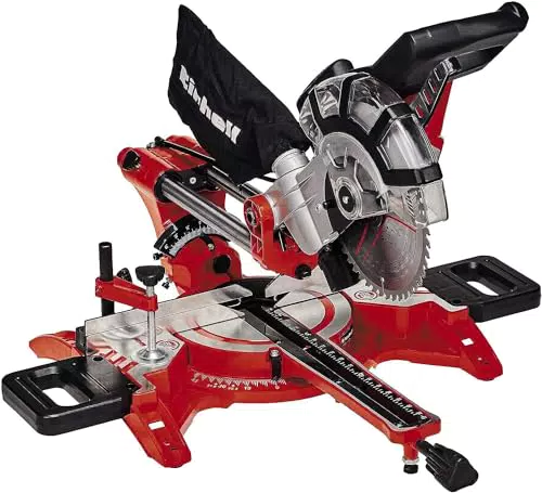 Einhell TC-SM 2131/2 Dual Zug-Kapp-Gehrungssäge mit Laser und neigbarem Sägekopf