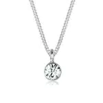 Elli Halskette Solitär mit Kristall aus 925 Sterling Silber für Damen