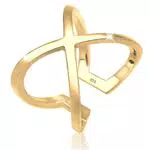Elli Damen Ring Kreuz Statement aus 925 Sterling Silber