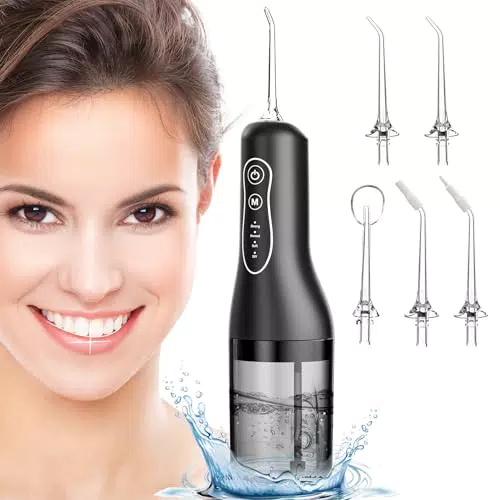 ETROBOT Munddusche Kabellos - Elektrischer Water Flosser mit 4 Modi und IPX7