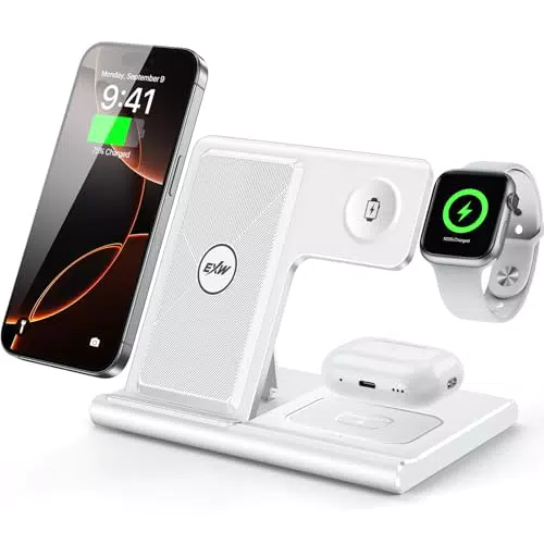EXW Induktive Ladestation – Wireless Charger für Apple Watch und iPhone 16-11 Pro Max