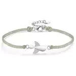F.ZENI Damen Armband Schutzengel 925 Sterling Silber Armbänder Glücksbringer für Frauen und Mädchen 24cm Einstellbare Handarbeit Geflochtenes