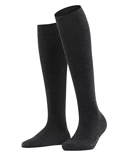 FALKE Damen Kniestrümpfe Softmerino Wolle Baumwolle lang einfarbig