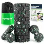 Faszienrolle Set mit 3D-Texturmassage und Anleitungen für Yoga und Fitness