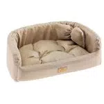 Ferplast Hundebett Katzenbett HARRIS, gepolstert und waschbar mit Kissen