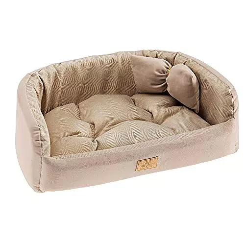 Ferplast Hundebett Katzenbett HARRIS, gepolstert und waschbar mit Kissen
