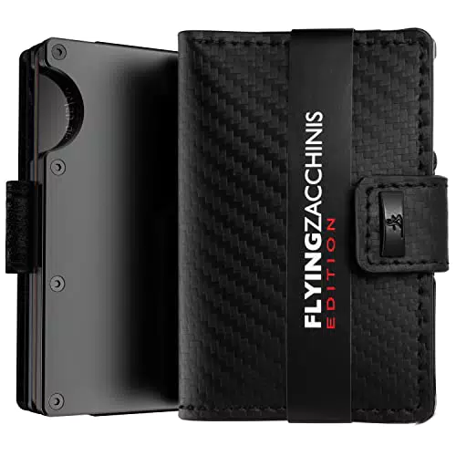 Flying ZACCHINIS Slim Wallet mit Münzfach und RFID Schutz aus Echtleder