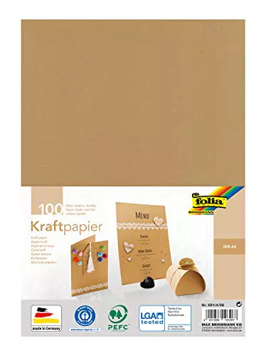 Folia Kraftpapier DIN A4 für individuelles Basteln und Gestalten