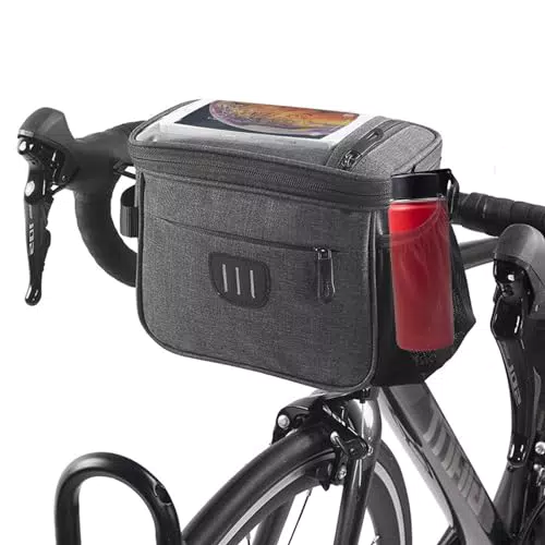 Forhome Lenkertasche für Fahrräder mit Touchscreen und Schultergurt