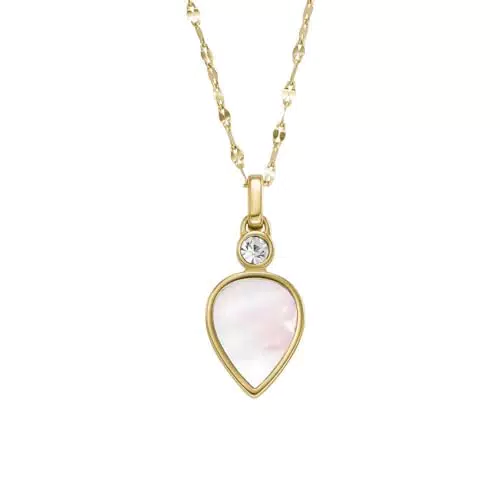 FOSSIL Halskette Edelstahl Perlmutt JF04248710 für Frauen