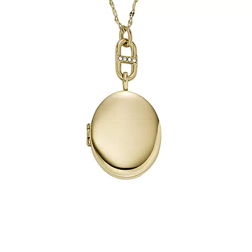 FOSSIL Halskette Damen Locket Collection Edelstahl JF04426710