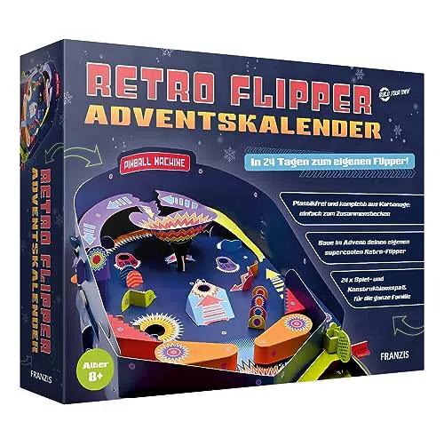 FRANZIS Retro Flipper Adventskalender - Baue deinen eigenen Flipper-Automaten