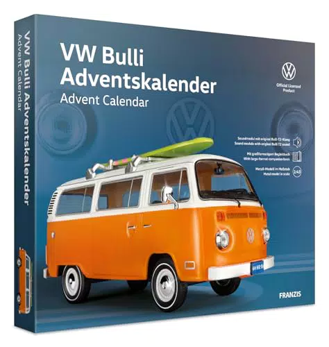 FRANZIS VW Bulli Adventskalender mit Metall-Modellauto und Soundmodul