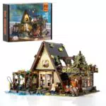 FUNWHOLE A-Frame Cabin Beleuchtung Bauset – Retro Holz Hütte Spielzeug für Erwachsene