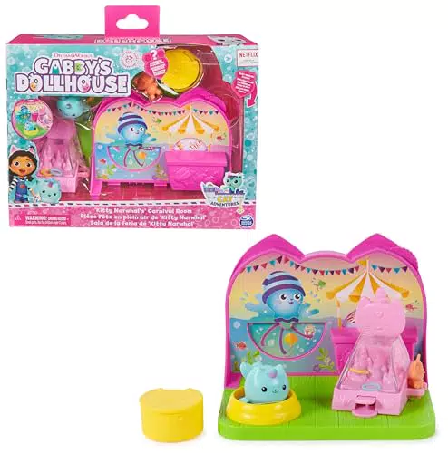 Gabby's Dollhouse Deluxe Room Spielset mit Kätzchen Narwal für Kinder ab 3 Jahren