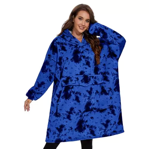 GAYYNE Hoodie Decke mit Ärmeln – Tragbarer Deckenpullover für Damen