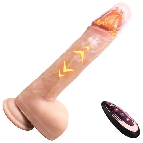 GKLWEJ Realistischer Dildo Vibrator mit Vibration, Rotation und Heizung