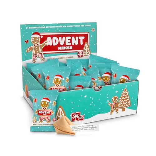 Glückskekse Adventskalender mit Lebkuchengeschmack – Perfektes Nikolaus Geschenk