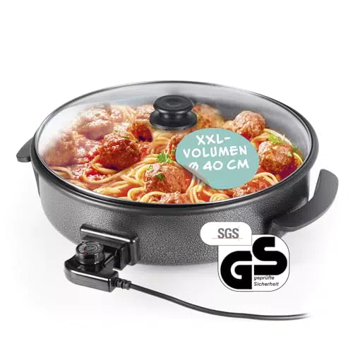 GOURMETmaxx Elektrische Multifunktionspfanne 40 cm mit Thermostat und Antihaftbeschichtung
