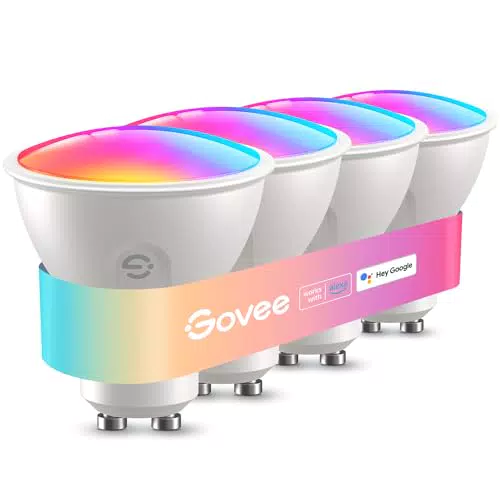 Govee GU10 LED RGBWW Glühbirne, dimmbar, WLAN & Bluetooth, kompatibel mit Alexa