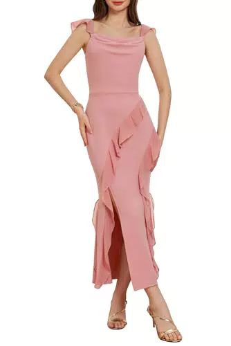 GRACE KARIN Elegantes Ärmelloses Cocktailkleid mit Hoher Taille und Meerjungfrauen-Saum