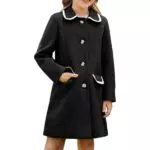 Grace Karin Mädchen Wintermantel Langarm Trenchcoat mit Revers Duffle Jacke