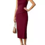 GRACE KARIN Zweiteiler Damen Elegant Hochzeit Kleid Festlich Cocktailkleid