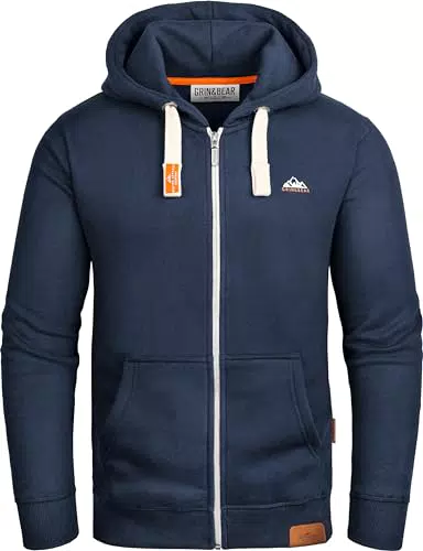 Grin&Bear Herren Kapuzenpullover grau meliert GEC022
