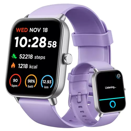 Gydom Smartwatch Damen mit Alexa, Fitnessuhr, Herzfrequenz, SpO2, IP68