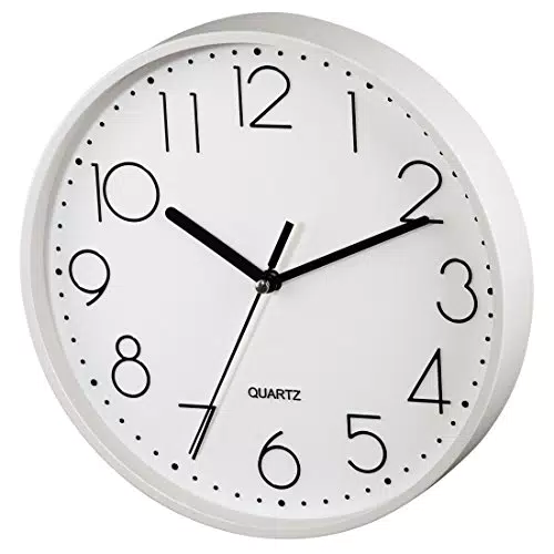 Hama Wanduhr leise, analoge Küchenuhr mit großem Ziffernblatt, inkl. Batterie