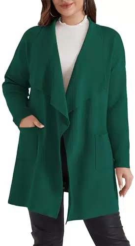 Hanna Nikole Damen Strickjacke Pullover Casual Drop Shoulder Langarm