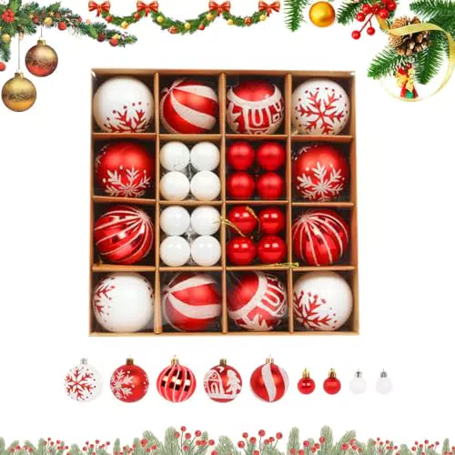 Haoruifu Weihnachtskugeln - Christbaumkugeln für die Weihnachtsdekoration