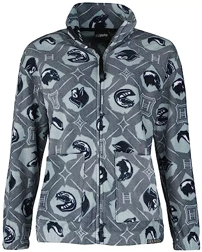 Harry Potter Fleecejacke mit Häusern und Symbolen für Frauen, Fan-Merch