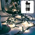 hellum LED Lichterkette außen mit Timer, 7,9 m, kaltweiß, Modell 151916
