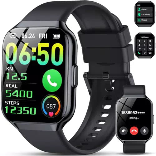 Hendari Smartwatch mit 1,96" HD Touchscreen, IP68 wasserdicht, Fitnessuhr für Android und iOS