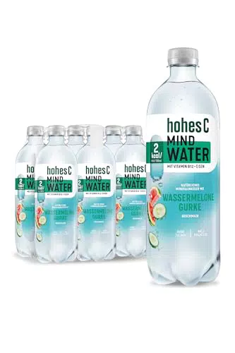 hohes C Mind Water Wassermelone Gurke mit Vitamin B12 und Eisen, vegan, zuckerfrei