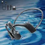 HONGNIX Knochenschall Kopfhörer Bluetooth 5.3, wasserdicht IP68 für Schwimmen und Sport