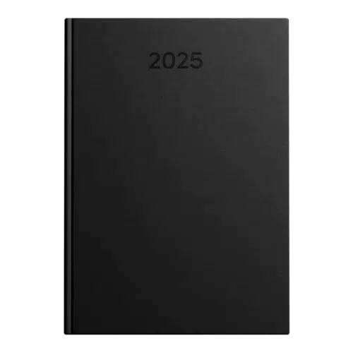 Idena Buchkalender DIN A5 2025 - 1 Tag auf 1 Seite, Terminplaner mit Hardcover