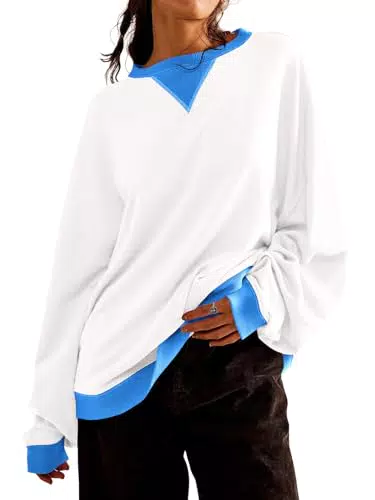 Imily Bela Oversized Sweatshirt Damen Langarmshirt Rundhals Casual Y2K