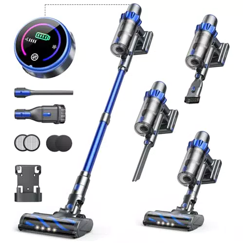 INTETURE Kabelloser Staubsauger 40000Pa, 450W, Automatikmodus, 55 Minuten Laufzeit