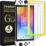 ivoler Schutzglas für Nintendo Switch OLED Modell 2021, 9H Härte, Anti-Kratz