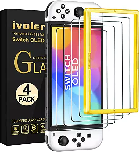 ivoler Schutzglas für Nintendo Switch OLED Modell 2021, 9H Härte, Anti-Kratz