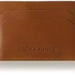 Jack & Jones Men's JACSIDE Leather Cardholder, Cognac