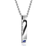 JewelryWe Unisex Freundschaftsketten mit kostenloser Gravur, Partner-Anhänger Halskette
