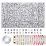 JHWELRG Buchstabenperlen Set für DIY Armbänder und Schmuckherstellung