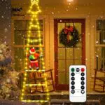 Joellfuner LED Weihnachtsmann Lichterkette mit Timer und 8 Modi für Innen Deko
