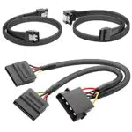 KabelDirekt SATA Kabel und Stromkabel-Adapter 4-Pin Molex auf 2× 15-Pin SATA