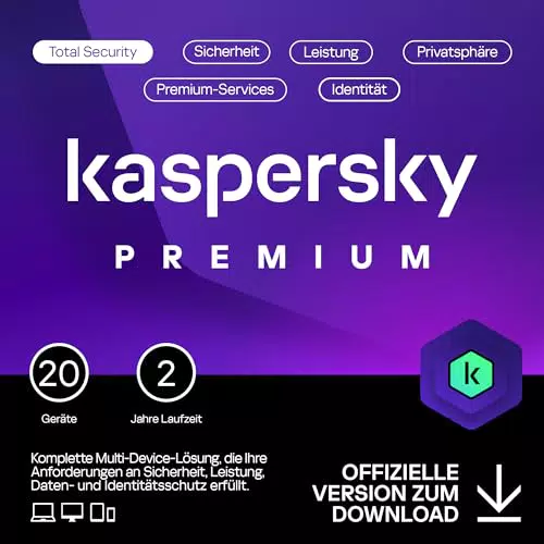 Kaspersky Total Security 2023, 3 Geräte, 2 Jahre, PC/Mac/Mobile