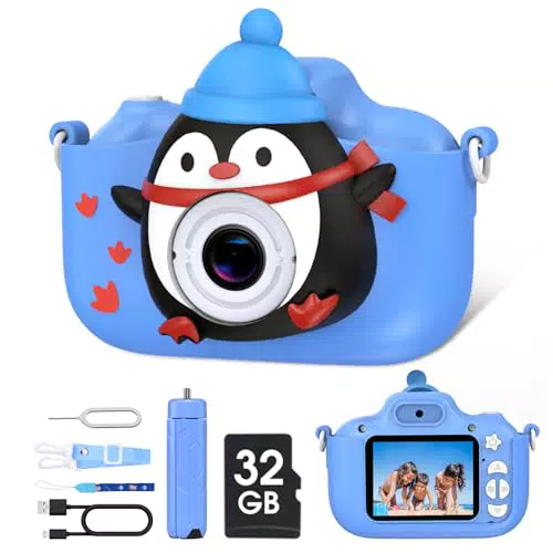 DIAMOOKY Kinderkamera 1080P HD mit 2,0 Zoll Bildschirm für 3-12 Jahre